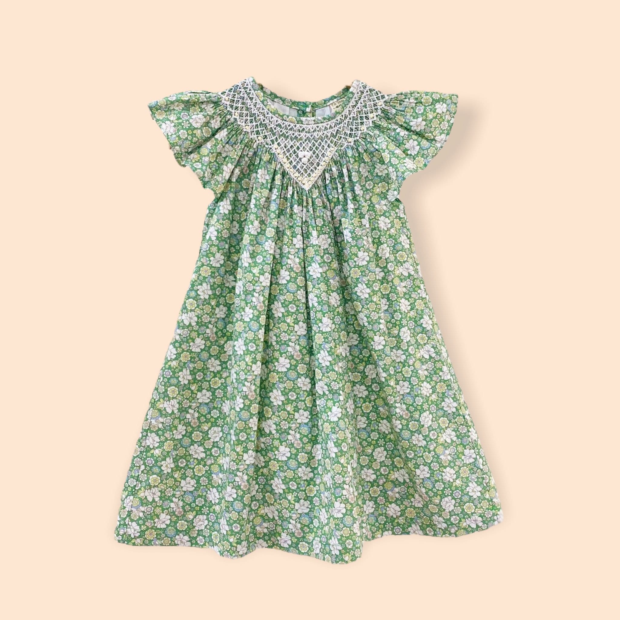 green emerald velvet dress Piper Check Smock Dress