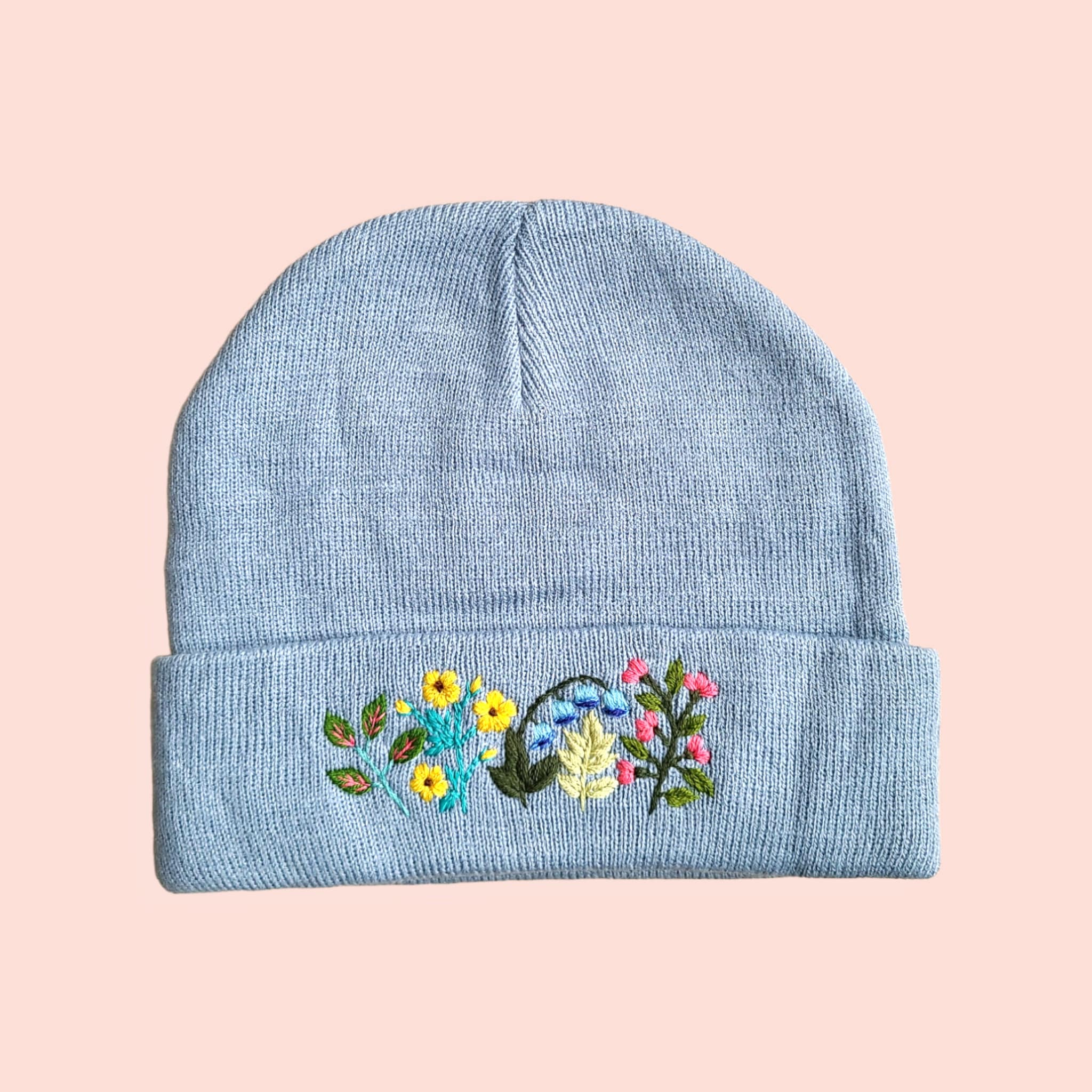 Collection: Flower Beanie - Embroidered Wildflower Beanie