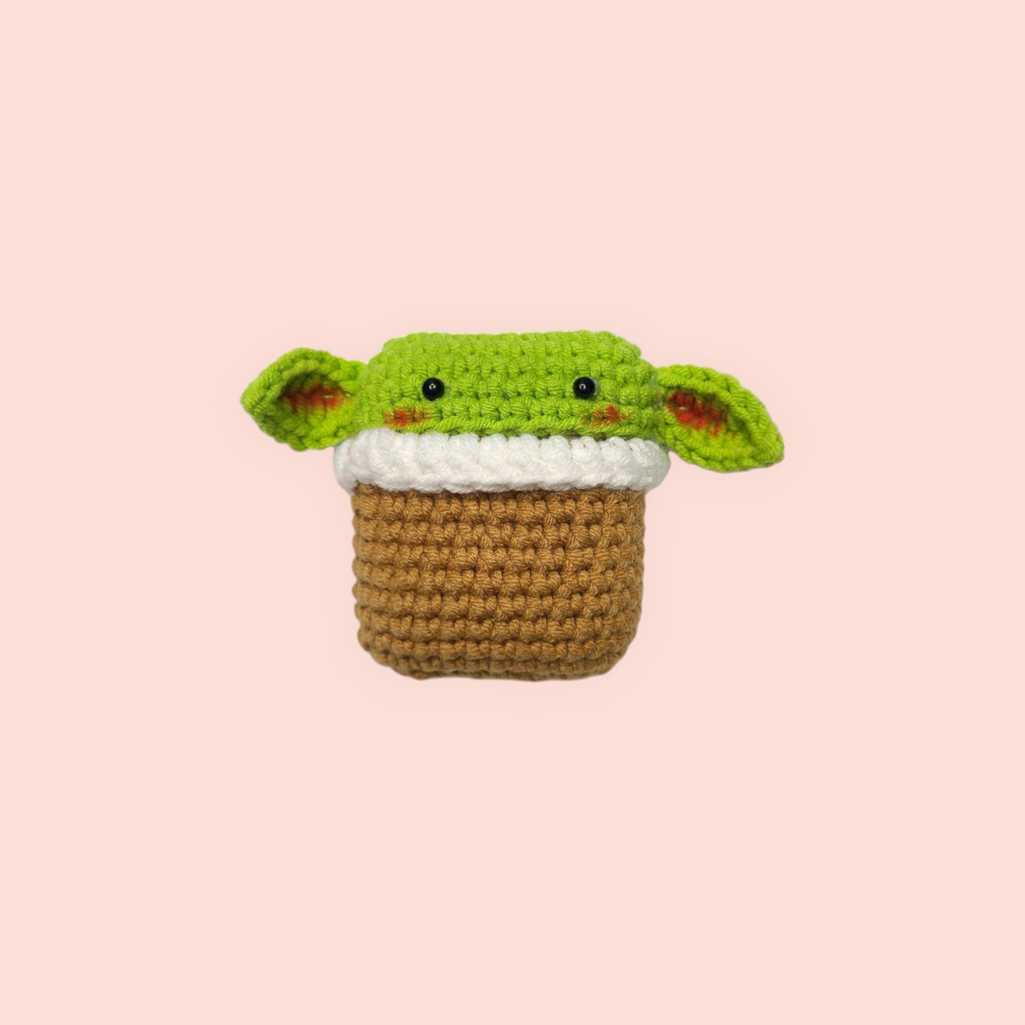 Crochet Airpods Case 1&2, 3, Pro, Baby Green Alien