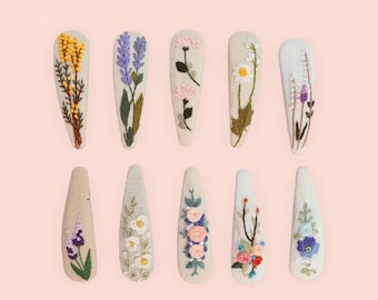 Pinces à cheveux en fleurs brodées à la main, accessoires capillaires, cadeau pour les filles