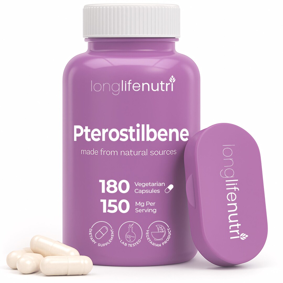 Pterostilbene 150mg - 180 Vegetarian Capsules - Etsy