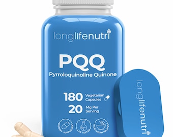 PQQ 20 mg - 180 Vegetarian Capsules, Supplement for Daily Energy
