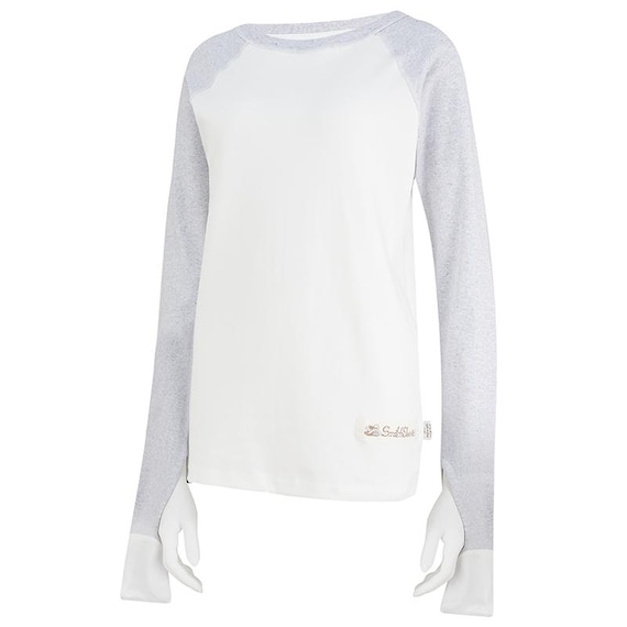 【2plan】Scratch Sleeve Tee Scratchsleeves | Scratch Mitts for Adults | Slit Sleeve PJ