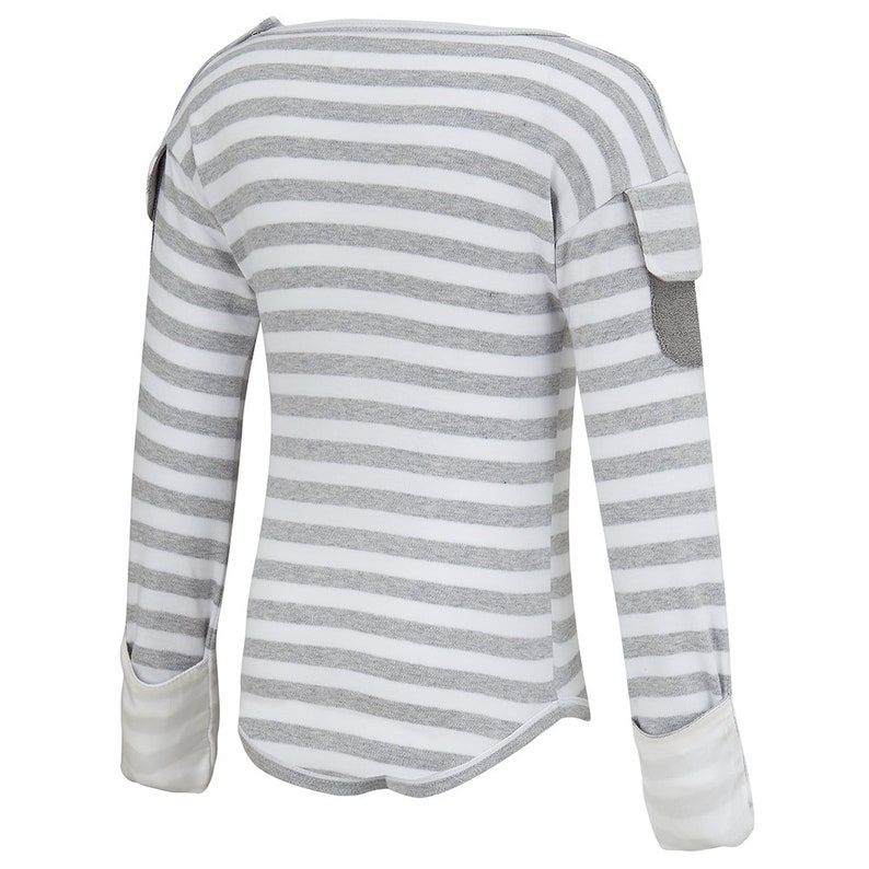 ScratchSleeves Flip-Mitt Bodysuits Baby and Toddler Stripes Perfect For Eczema And Other Itchy Skin Conditions image 4