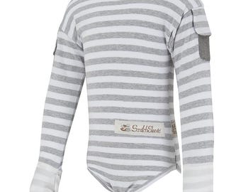 ScratchSleeves / Body Flip-Mitt / Neonati e bambini piccoli / A righe / Perfetti per eczema e altre condizioni cutanee pruriginose