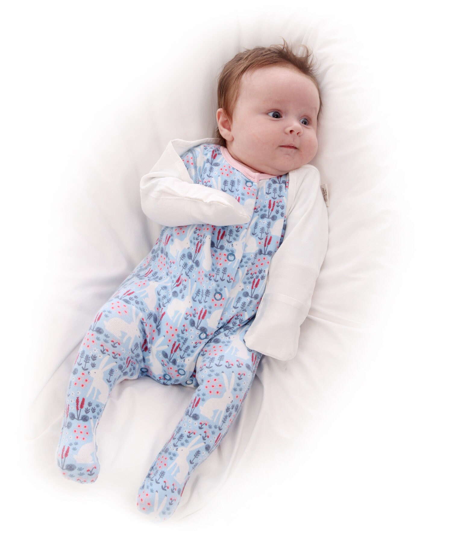 2 pyjamas anti-grattages avec moufles integres contre l'eczema et varicelle