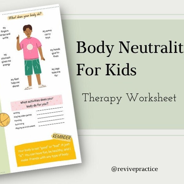 Body Neutrality Worksheet.pdf RevivePractice - Etsy