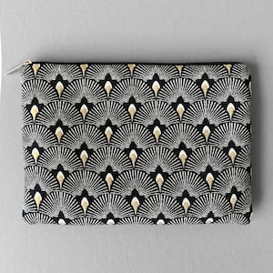 Dokumententasche A5 Japan Gold Schwarz, Kosmetiktasche