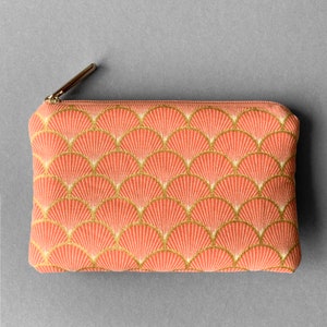 Mini Geldbeutel Japan Apricot Gold, kleines Portemonnaie