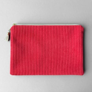 Dokumententasche A5 Cord Red, Mutterpass Aufbewahrung, U-Heft Tasche