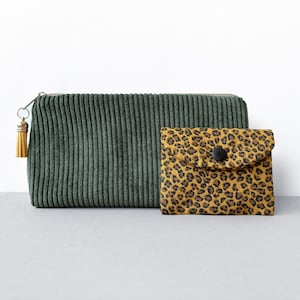 Perfect Duo Cord Khaki, Kosmetiktäschchen Set