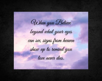 Believe beyond what your eyes can see / Christian Printable Wall Sign / Religious Quote Printable Wall Art