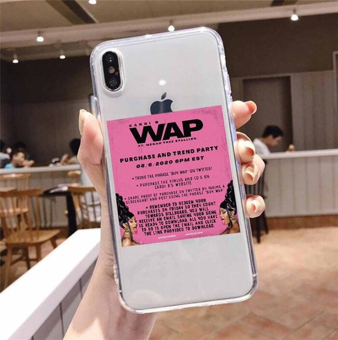 Cardi B Phone Case Cardi B WAP Feat. Megan Thee Stallion Etsy