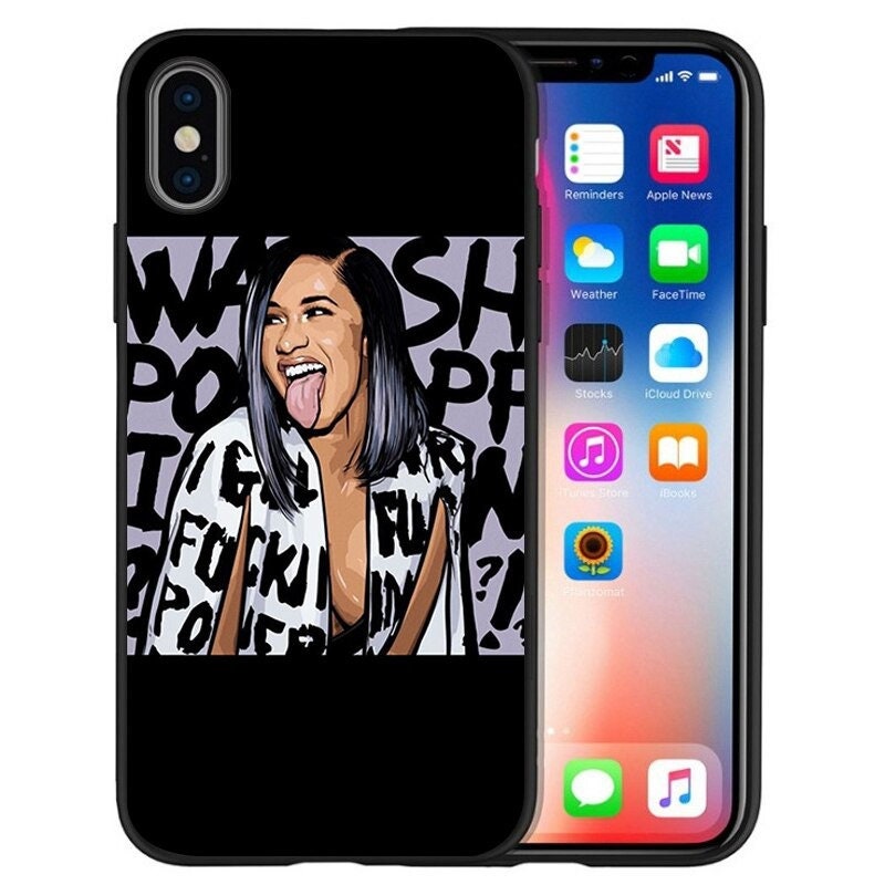 Cardi B Phone Case Cardi B WAP feat. Megan Stallion Black Etsy