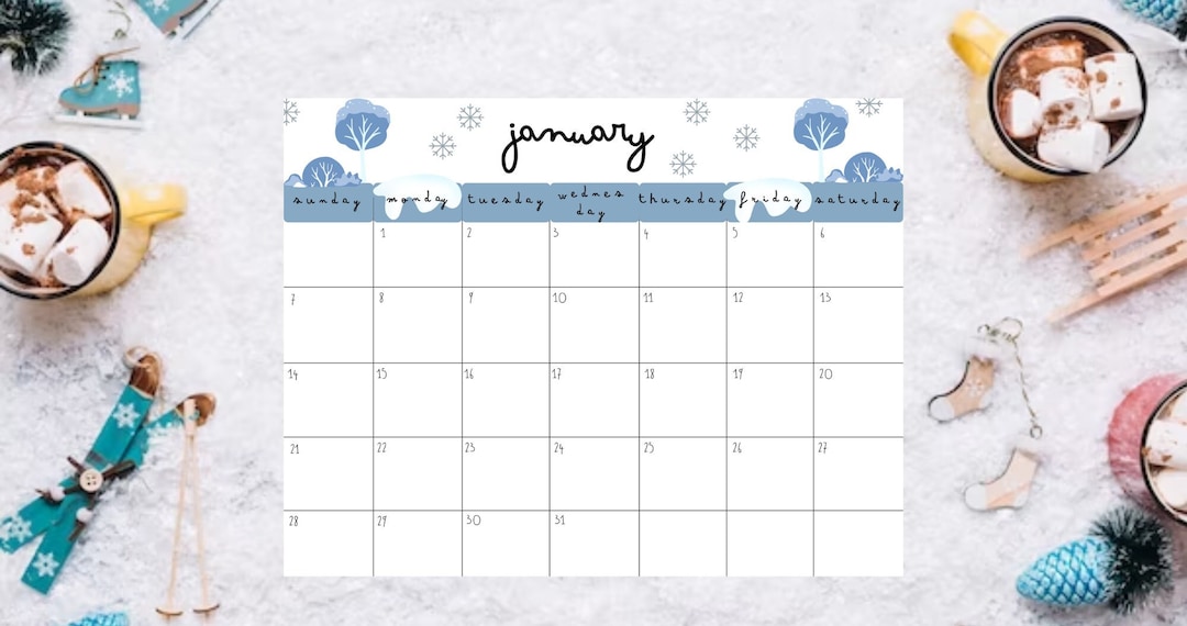 2024 Holiday Calendar, 2024 Calendar, 2024 Wall Calendar (Instant