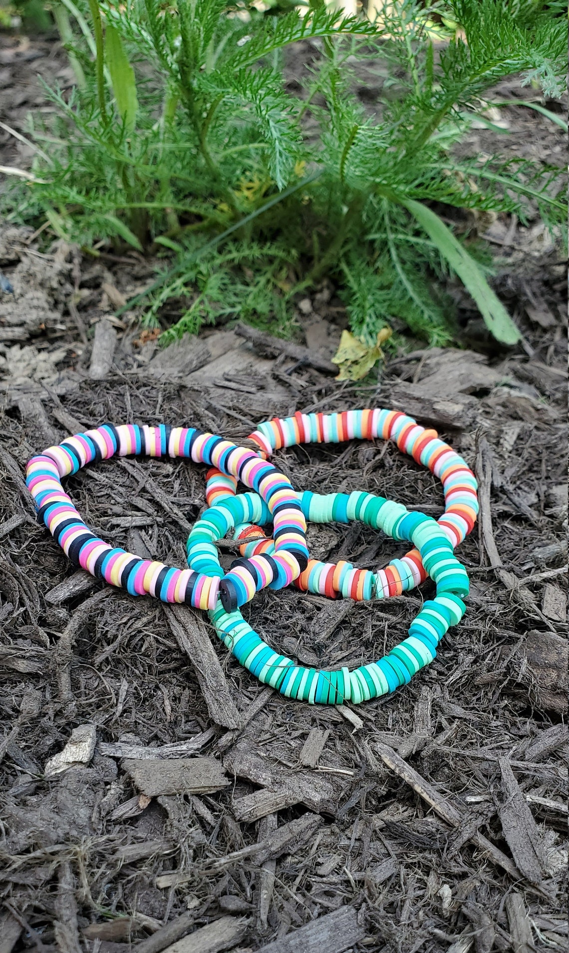 Multicolor Clay Bead Bracelet Etsy