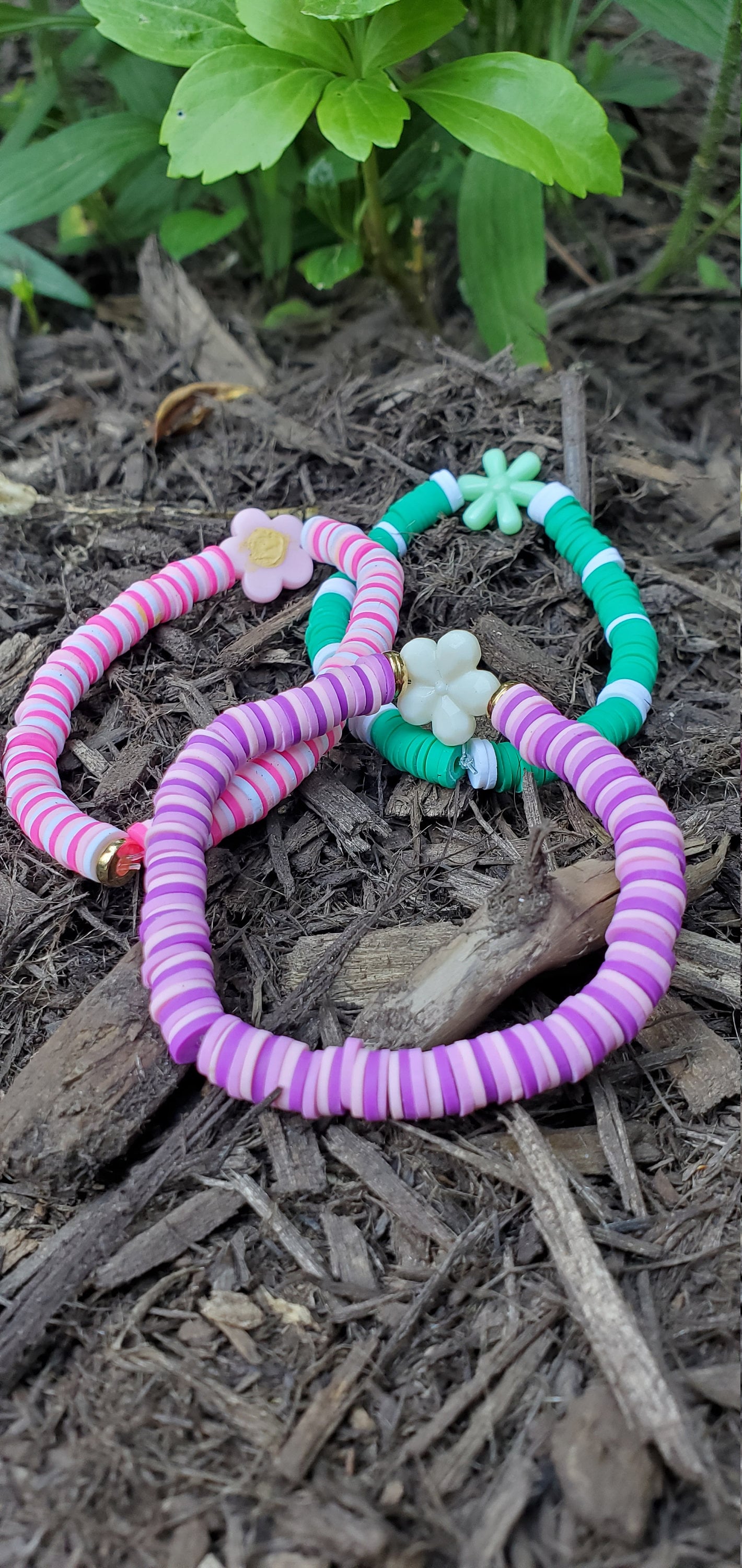 Flower Clay Bead Bracelets  Etsy