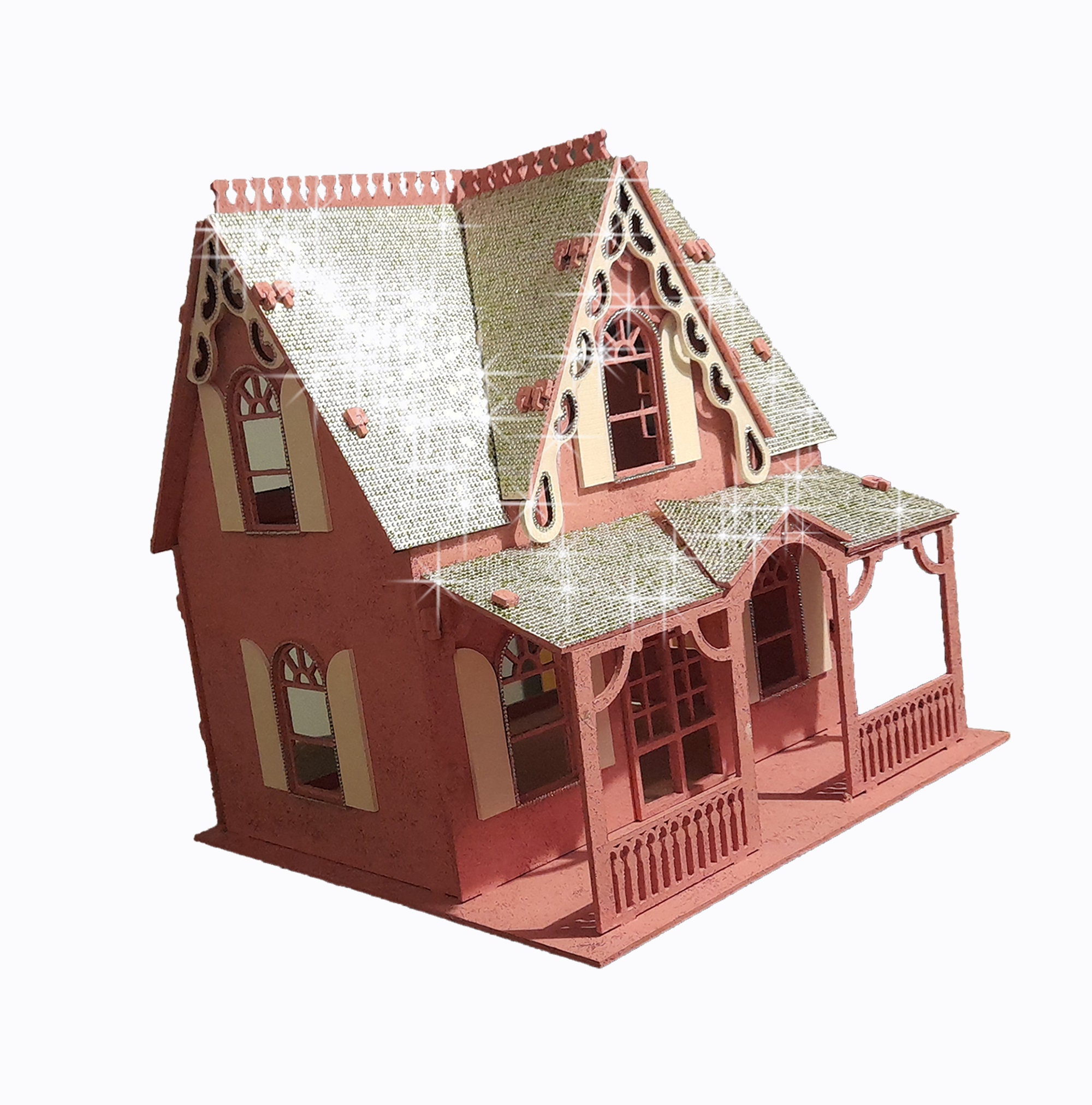 Scale 1/24th Dolls House Two Storey Wooden Cottage Furniture Etsy
