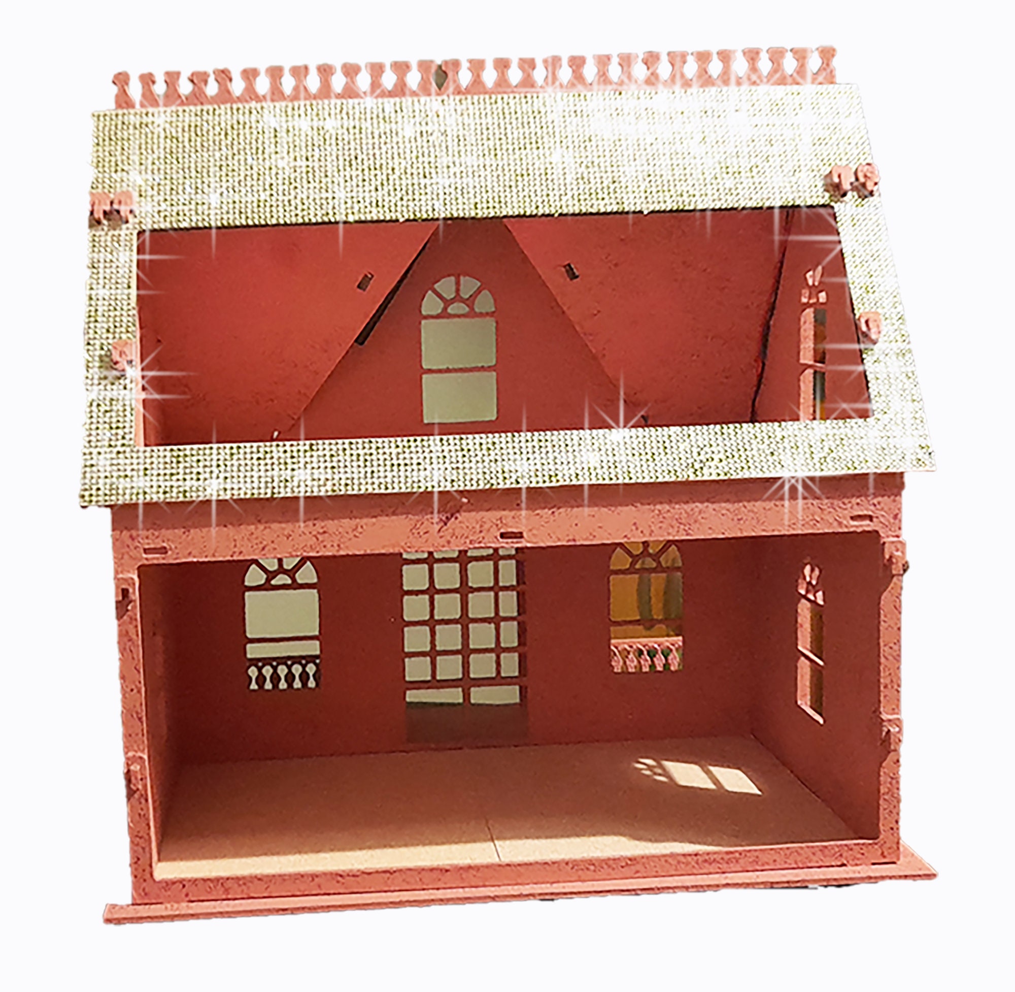 Scale 1/24th Dolls House Two Storey Wooden Cottage Furniture Etsy