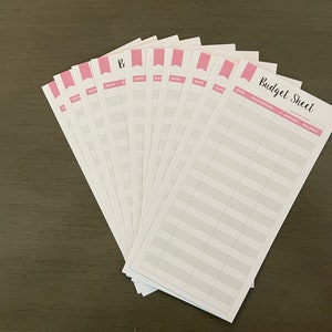 Budget Tracker sheets, Cash envelope budget sheets, Budget Envelopes, Cash envelope wallet, Budget Planner, Bill organizer. A6 Binder