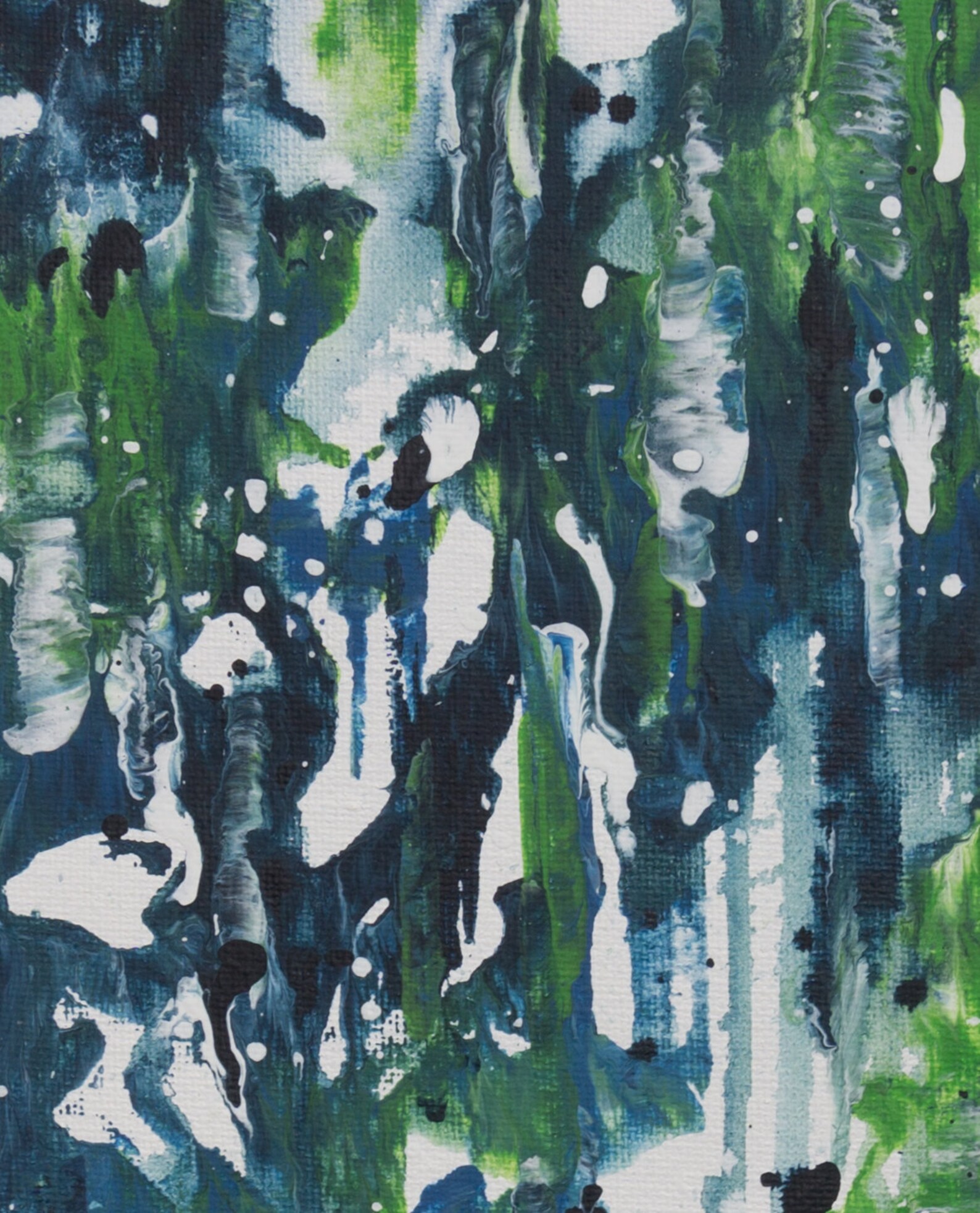 Abstract painting Raindrops on canvas acrylic Etsy
