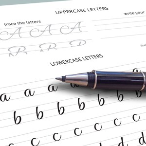 printable handwriting worksheets, IPad handwriting brush practice, tablet brush handwriting training