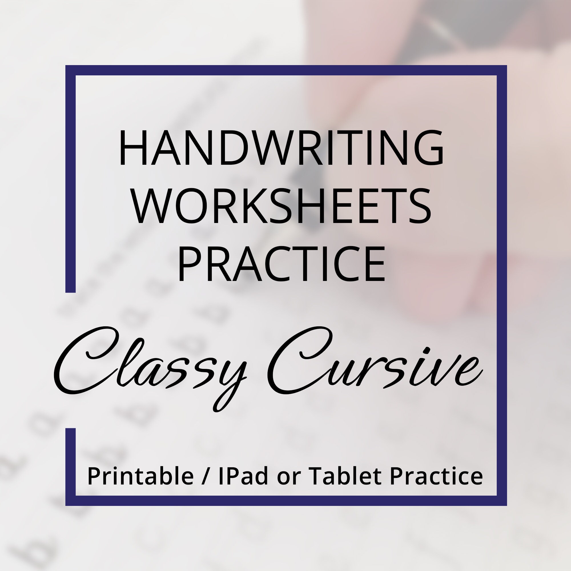 Cursive handwriting worksheets: printable practice workbook (pdf ...