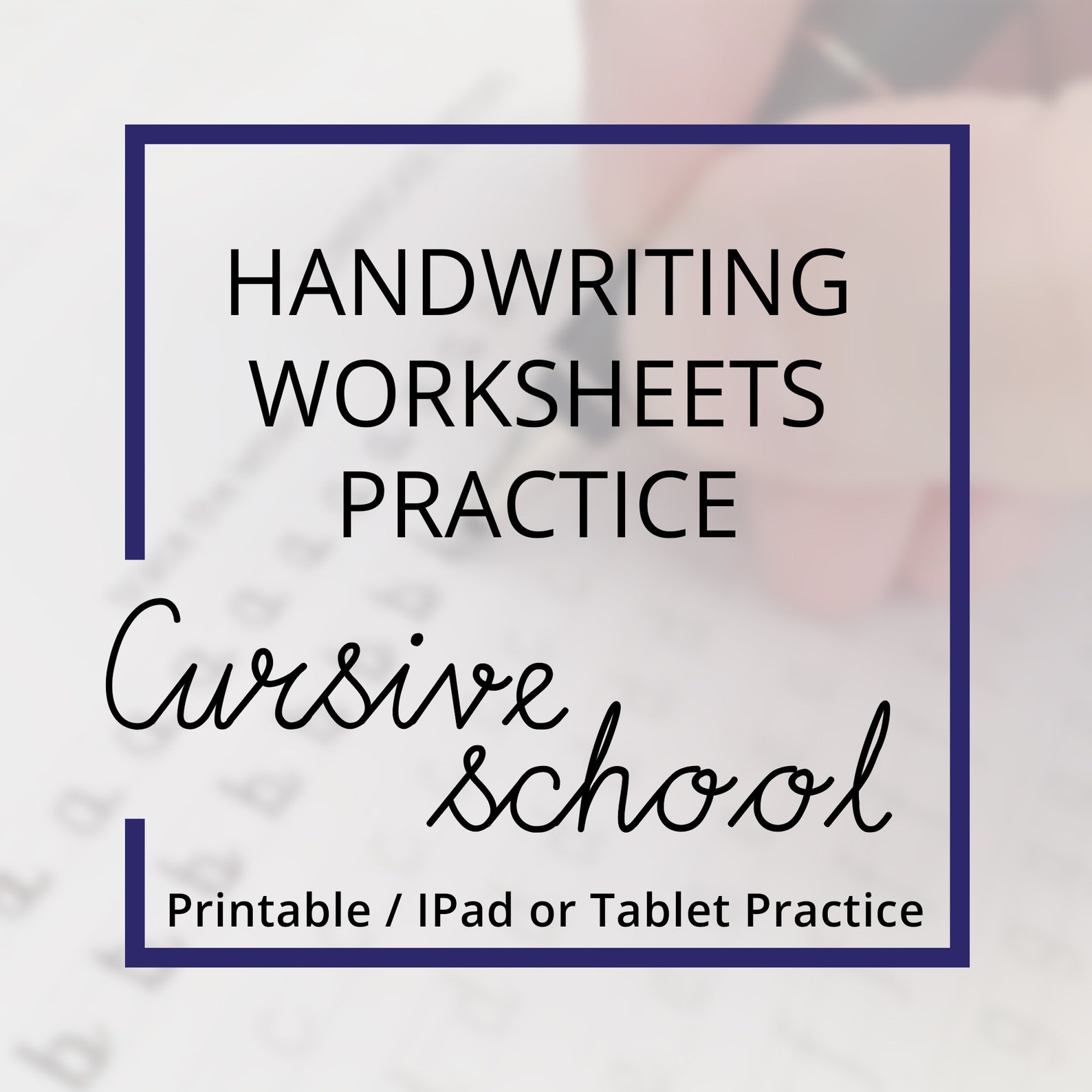 Cursive Handwriting Worksheets, Suitable for Ipad/tablet Practice ...