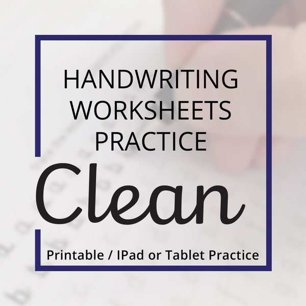 Handwriting worksheets neat font, suitable for iPad/tablet practice, Kid Handwriting, handwriting font workbook, Handwriting school skills