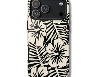 ISLAND GIRL Phone Case | Tropical Hibiscus Floral Pattern | Cute Hawaiian Aesthetic iPhone 17 Pro Max 16 15 14 13 MagSafe