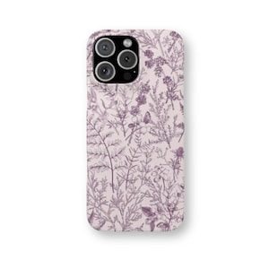 Lavender Wildflower Phone Case: Purple Floral Slim iPhone Cover