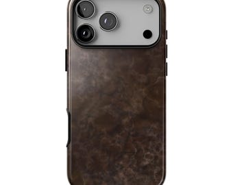 ESPRESSO Marbled Phone Case | Dark Brown Marble iPhone Case | Chic Neutral Abstract Design | MagSafe Option