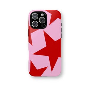 Y2K Star Phone Case: Pink Retro Design, iPhone & Samsung Cover
