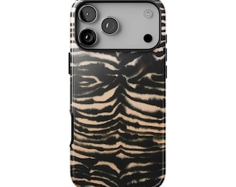 WILD STRIPE Phone Case | Soft Painted Zebra Pattern | Neutral Animal Print | iPhone 17 16 15 14 13 Pro Max MagSafe