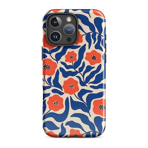 MATISSE FLORAL Phone Case | Artsy Orange Flower Print | iPhone 17 Pro Max 16 Plus 15 14 13 Mini
