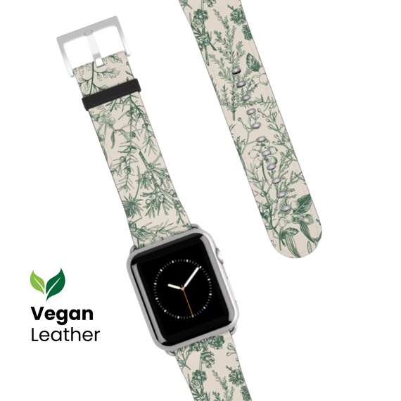 Green Botanical Floral Apple Watch Band: Pretty Wildflower  display picture 1