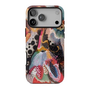 OCEAN WILD Phone Case | Abstract Sea Life Pattern | Colorful Artsy iPhone 17 Pro Max 16 15 14 13 MagSafe