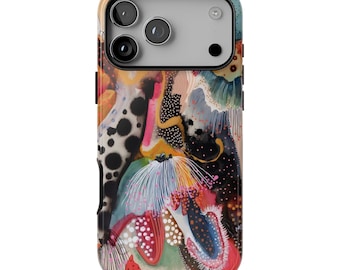 OCEAN WILD Phone Case | Abstract Sea Life Pattern | Colorful Artsy iPhone 17 Pro Max 16 15 14 13 MagSafe
