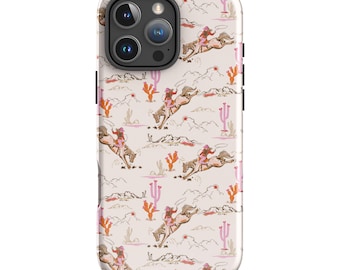 COWGIRL CHIC Phone Case | Pink & Cream Country Western Design | Cute Rodeo Girl iPhone 17 16 15 14 13 12 MagSafe