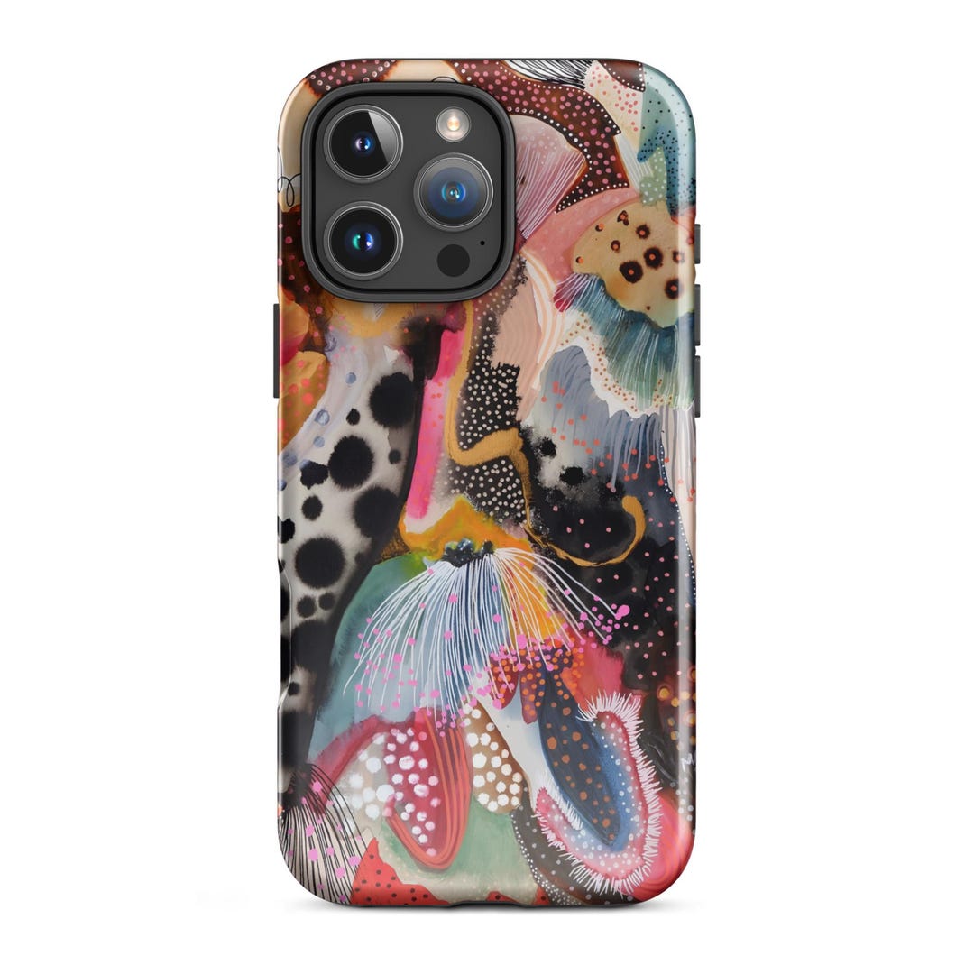 OCEAN WILD Phone Case | Abstract Sea Life Pattern | Colorful Artsy iPhone 17 Pro Max 16 15