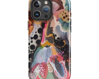 OCEAN WILD Telefoonhoesje | Abstract zeedierenpatroon | Kleurrijk en artistiek iPhone 17 Pro Max 16 15 14 13 MagSafe