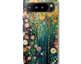 FLORAL DREAM Phone Case | Gustav Klimt Wildflower Design | Artsy Aesthetic Google Pixel 10 Pro XL 9a 8 7 6 Tough Case