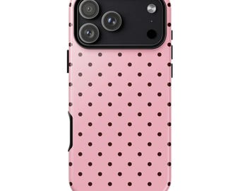 CHARMING DOTS Phone Case | Girly Pink Polka Dot Design | iPhone 17 Pro Max 16 15 14 Plus 13 12