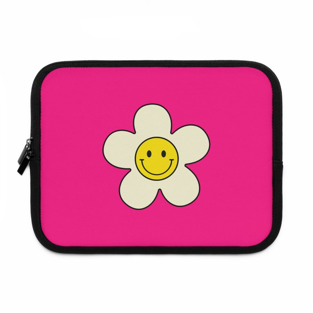 Smiley Flower Tablet Sleeve 10 and 7 Hot Pink Etsy