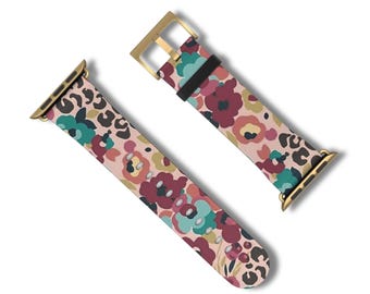 NEW Floral Leopard Apple Watch Band Amazon.com: ACESTAR Double Sided Band Compatible with Apple  main image 4