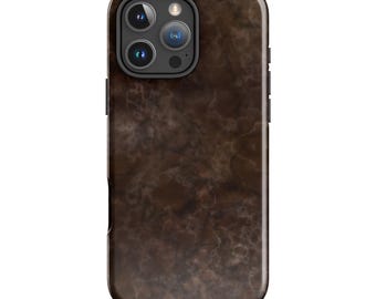 ESPRESSO Abstract Phone Case | Brown Marbled Pattern | Trendy Neutral Aesthetic iPhone 17 16 15 14 13 Pro Max MagSafe