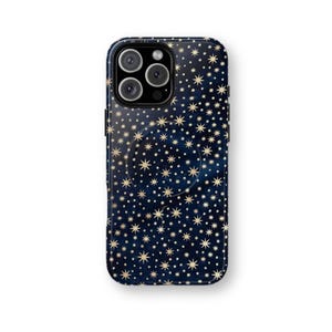 Starry Night MagSafe iPhone Case: Blue Night Sky Design, Pretty Protective Cover