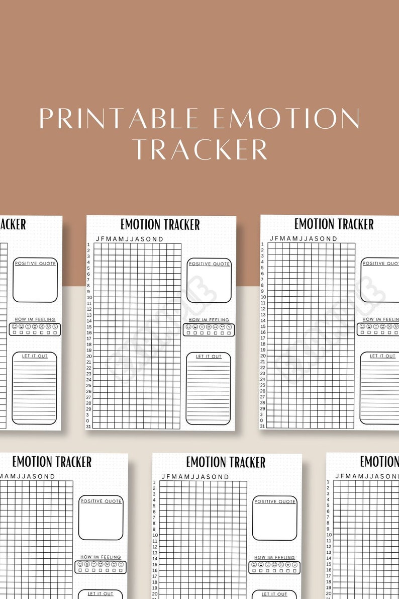 Emotion Tracker Bullet Journal, Printable Page - Etsy UK