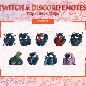 Twitch & Discord Emotes | 9 emotes for streamers | Cute peanut emotes for Discord and Twitch