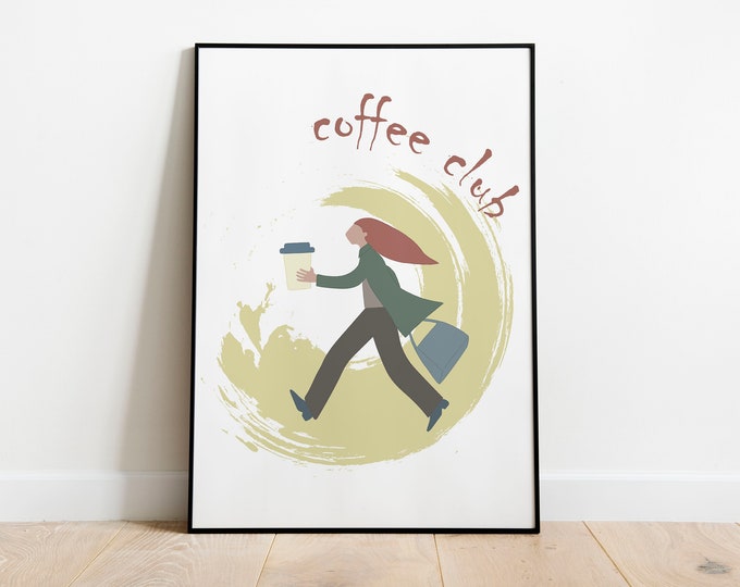 Art Print | Coffee Club | Sizes A5, A4, A3 | Unframed